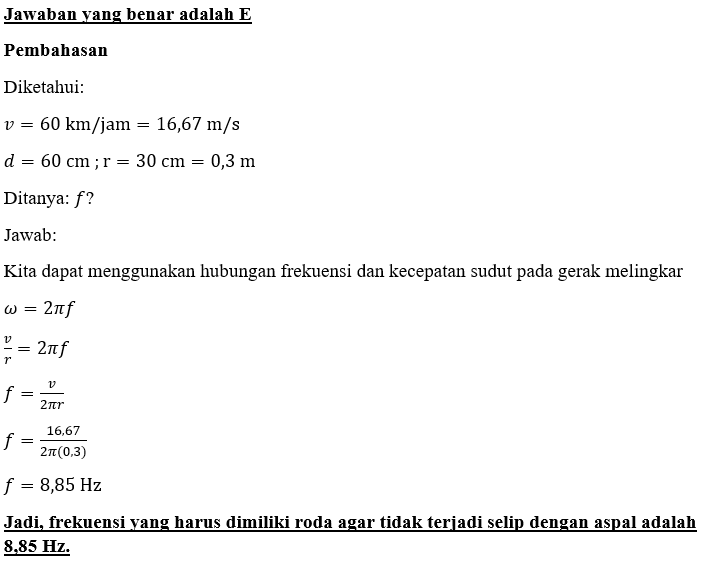 Sebuah Mobil Melaju Dengan Kecepatan 60 Km/jam. Di...