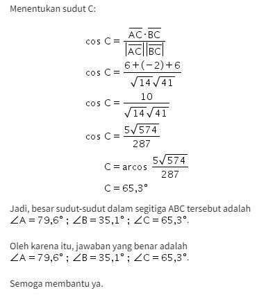 Diketahui Segitiga ABC Dengan Titik -titik Sudut A...