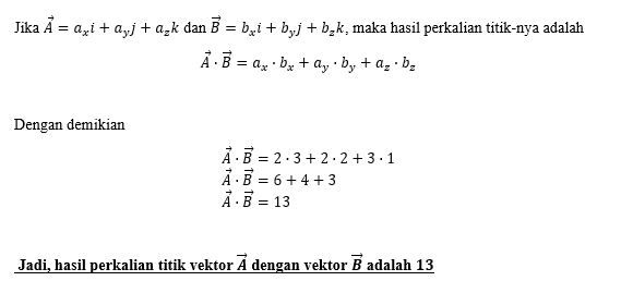 Diketahui Suatu Vektor A=2i+2j+3k Dan Vektor B=3i+...