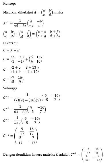 Diketahui Matriks A = ([2, 3], [1, -1]) Dan B