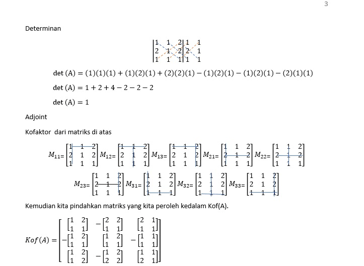 invers dari matriks m 2 4 0 1 adalah