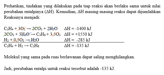 Diketahui persamaan termokimia berikut. C2H4 3O