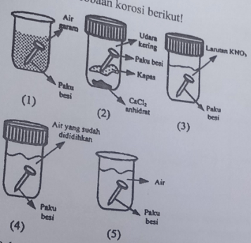 Perhatikan Gambar Percobaan Korosi Berikut! Paku B...