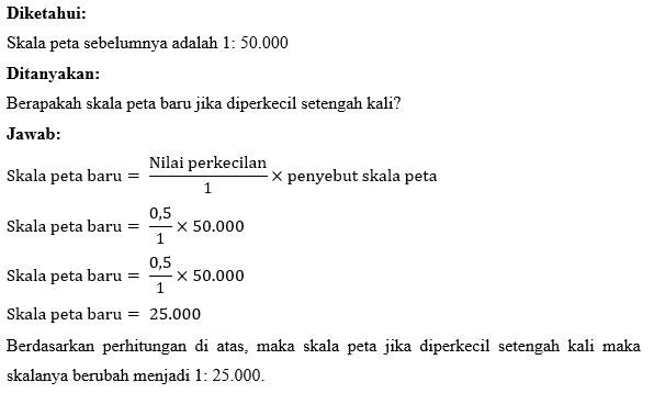 Sebuah Peta Dengan Skala 1 : 50.000 Akan Diperkeci...