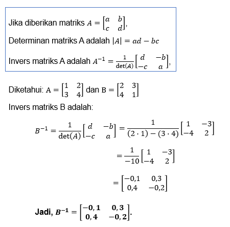 Diketahui : A=[(1 2)(3 4)] Dan B=[(2 3)(4 1)].Tent...