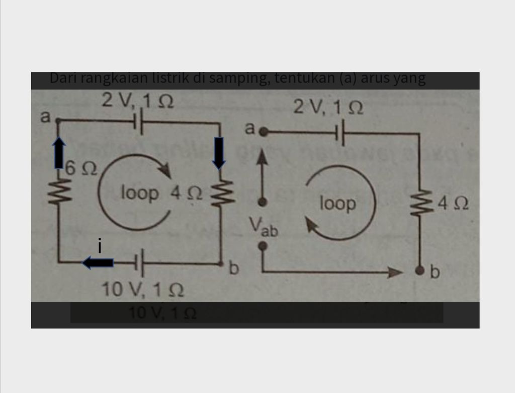 Dari Rangkaian Listrik Di Samping, Tentukan (a) Ar...