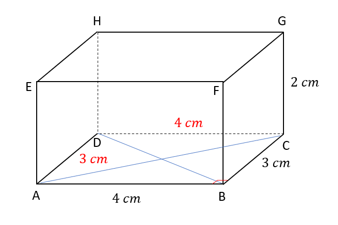 Diketahui balok ABCD.EFGH memiliki panjang AB=4cm,...