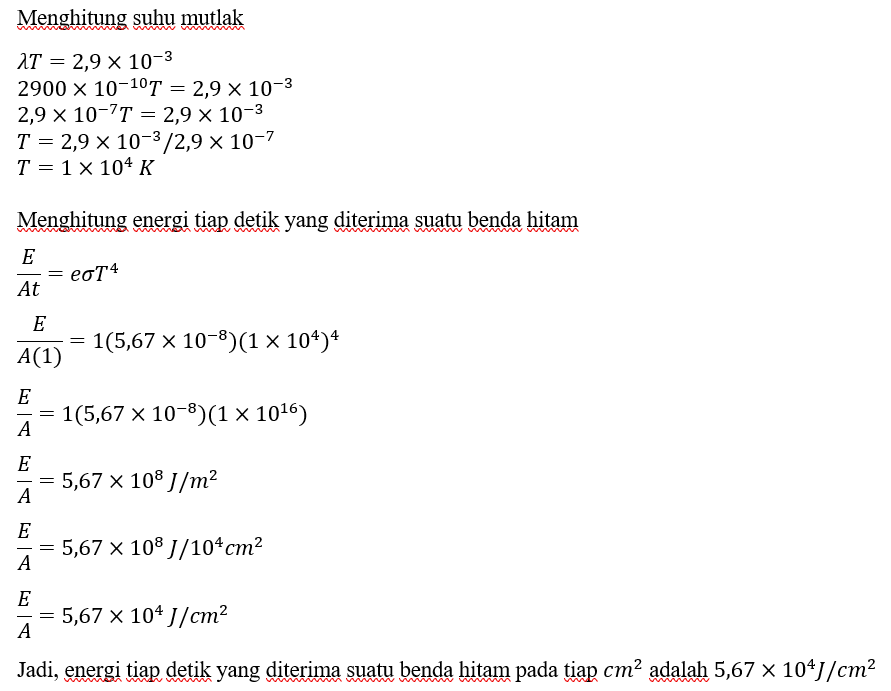 Hitunglah Energi Yang Diperlukan Tiap Detik Yang D...