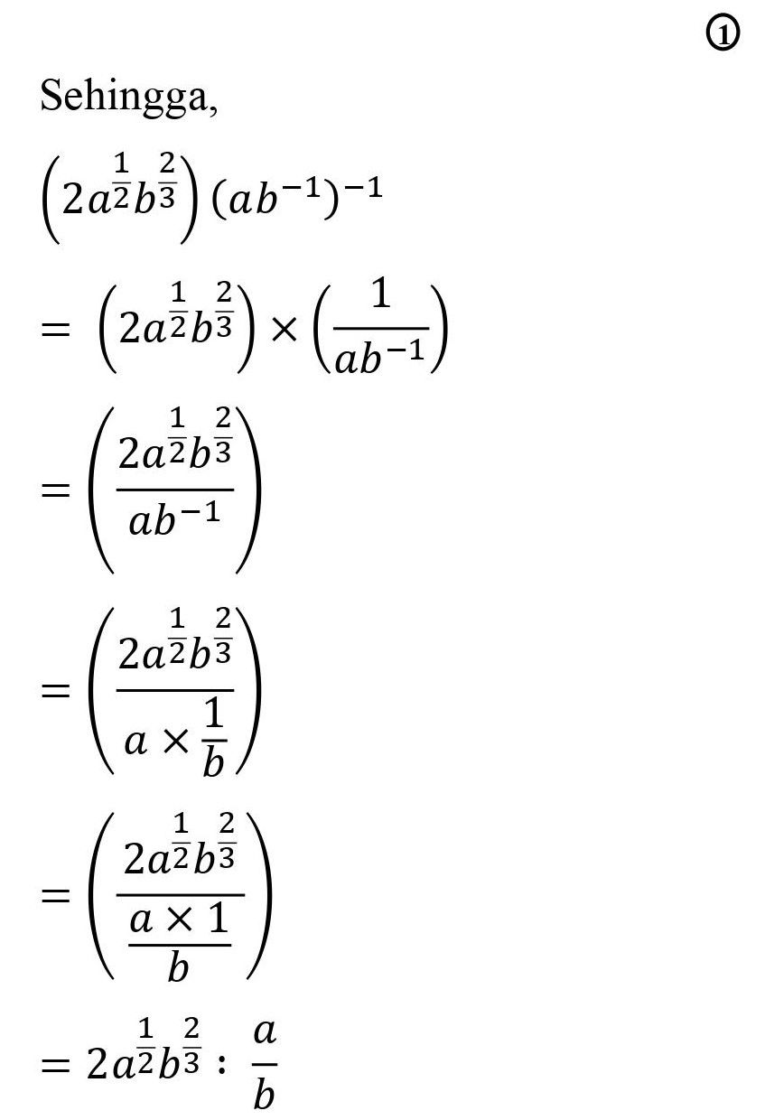 Tentukan Bentuk Sederhana Dari (2a^1/2 B^2/3) (ab^...