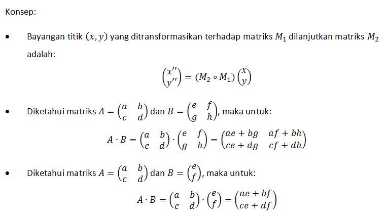 Titik E(3,4) Ditransformasikan Terhadap Matriks Be...