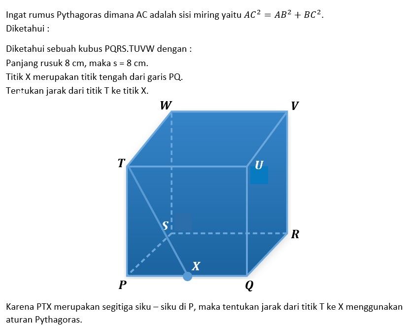 26. Sebuah Kubus PQRS.TUVW Mempunyai Panjang Sisi ...