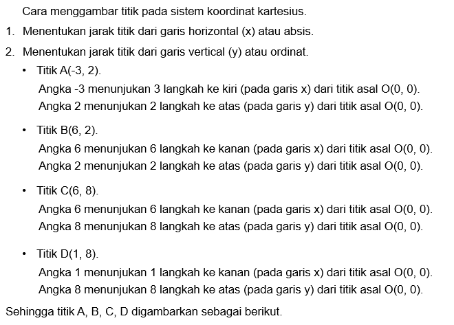 Diketahui Titik A(−3,2),B(6,2),C(6,8), Dan D(1,8)....