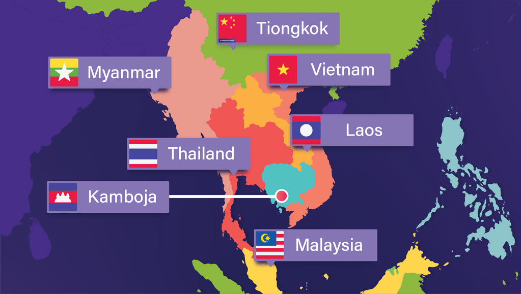 Huruf B Pada Peta Adalah Negara Thailand, Sementar...