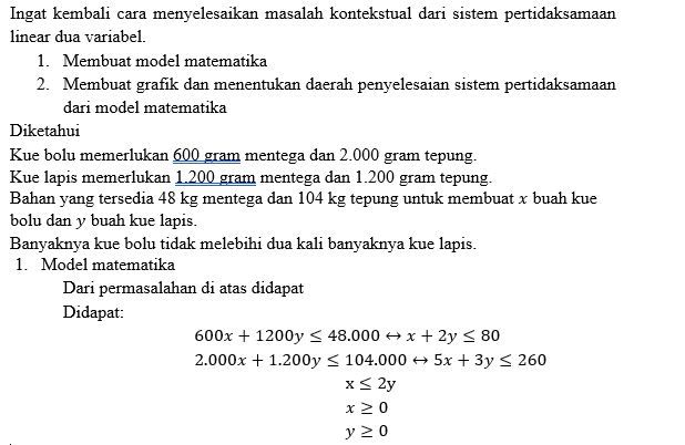 1. Ibu Dinda Membuat Dua Jenis Adonan Kue, Yaitu K...