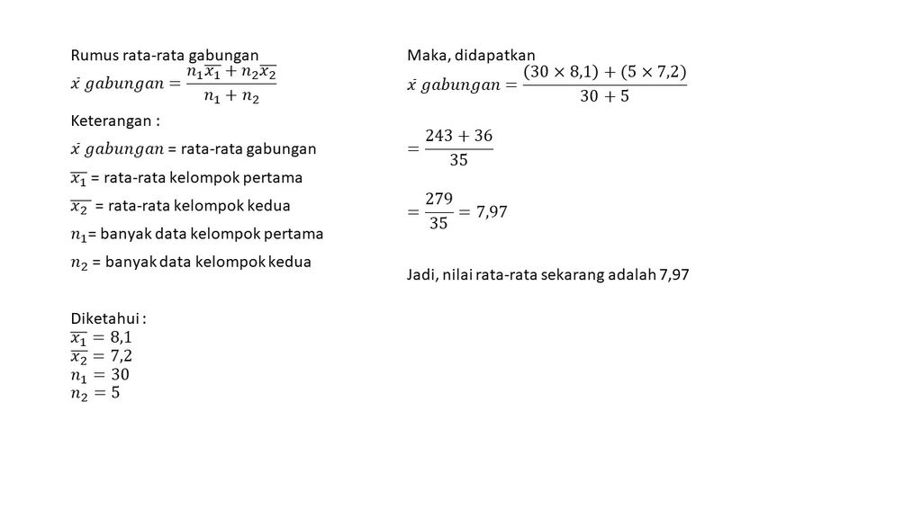 Nilai Rata Rata Ulangan Matematika Dari 30 Siswa A...