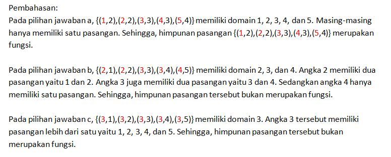 Himpunan Pasangan Berurutan Berikut Ini Yang Merup...