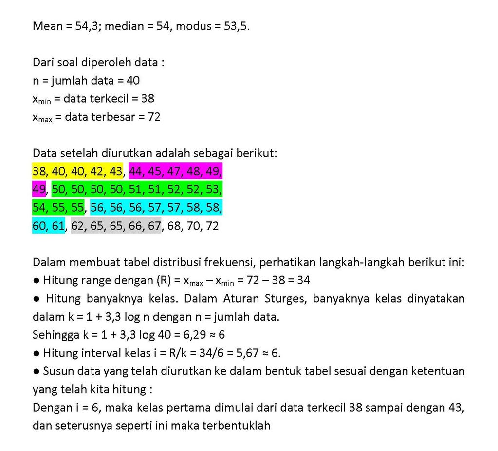 Dengan Data Berat Badan Siswa Sebagai Berikut 70,,...