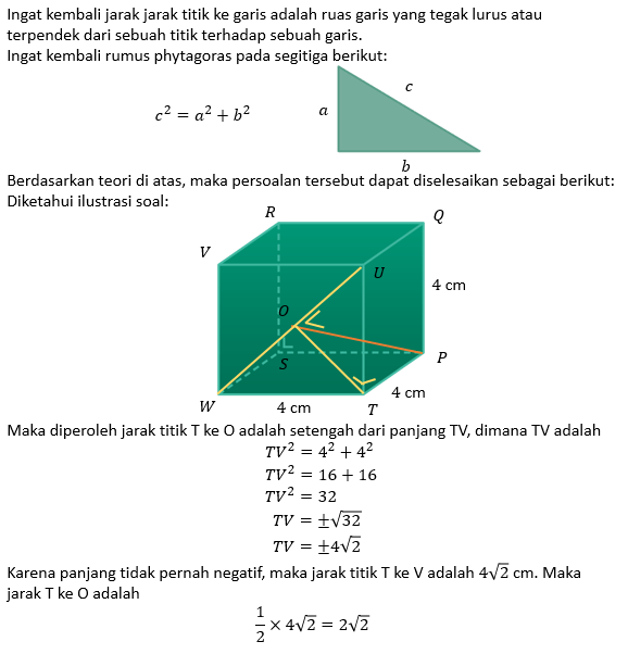 Diketahui Kubus PQRS.TUVW Mempunyai Panjang Rusuk ...