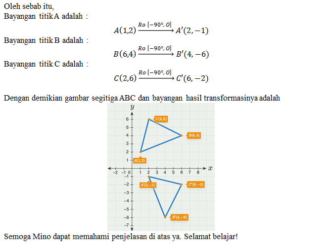 Diketahui Segitiga ABC Dengan Koordinat Titik Sudu...