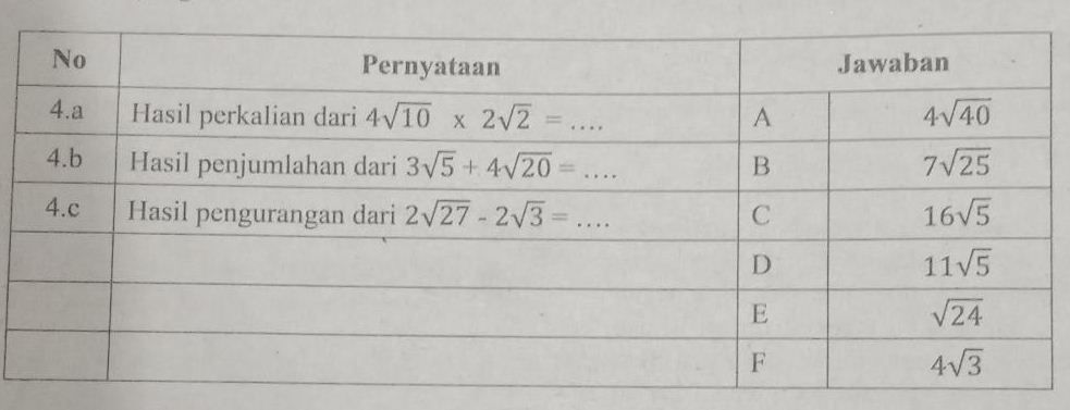 Pasangkan Pernyataan-pernyataan Berikut Dengan Jaw...