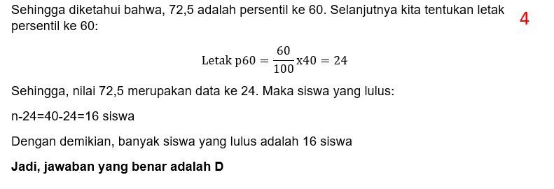 Diketahui Data Nilai Ulangan Matematika Siswa Suat...