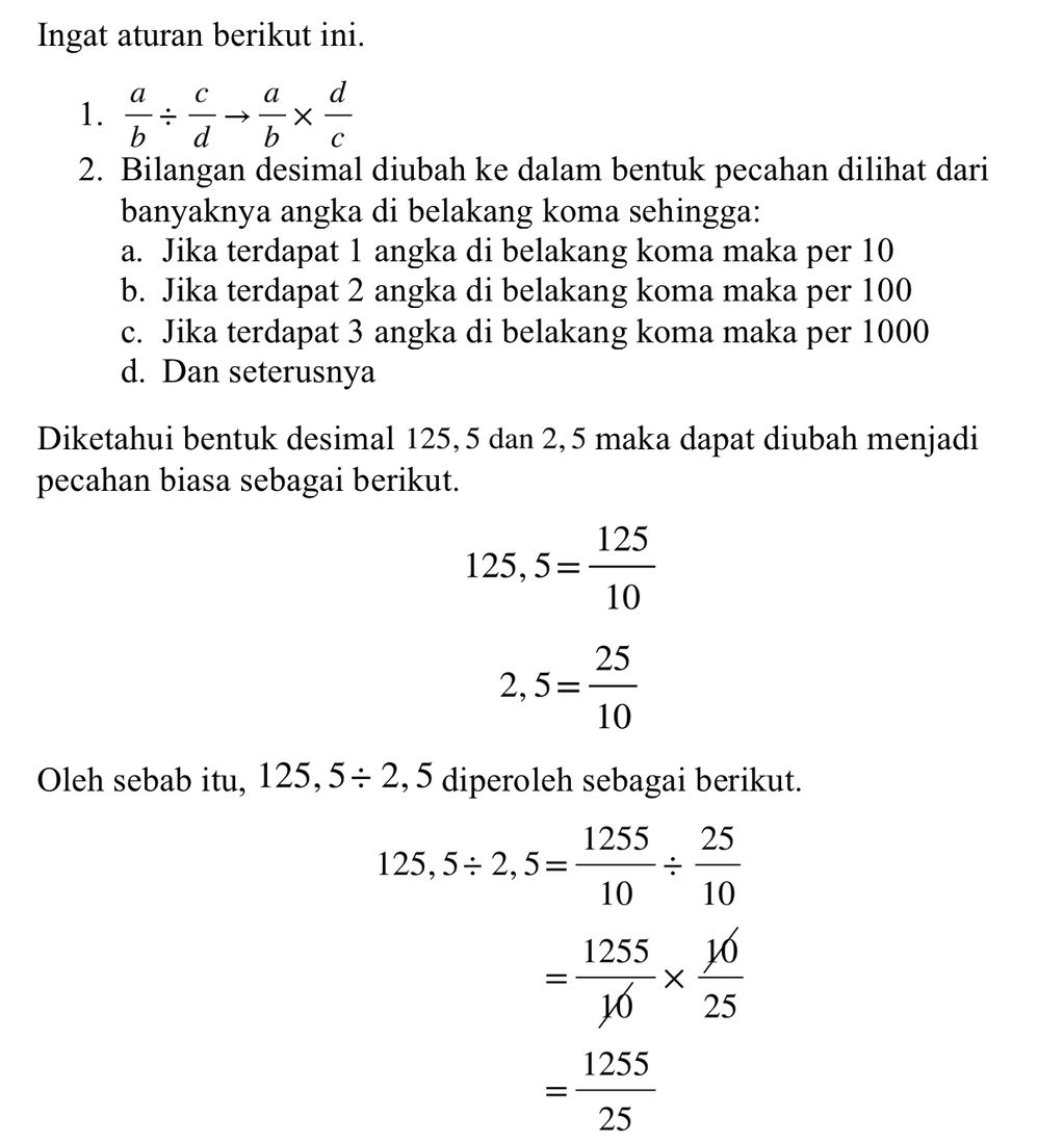 Tentukan Hasil Pembagian Pecahan Berikut! C. 125,5...