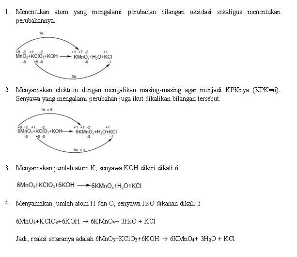 Setarakan Persamaan Reaksi Redoks Berikut Mengguna...