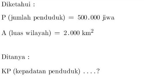 Jika Sebuah Kota Mempunyai Penduduk Sebanyak 500.0...