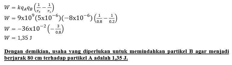 Dua Partikel A Dan B Yang Terpisah Pada Jarak 20 C...