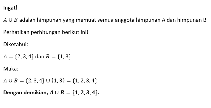 Di Ketahui A ={2,3,4,} Dan B= { 1,3 }. Maka Anggot...