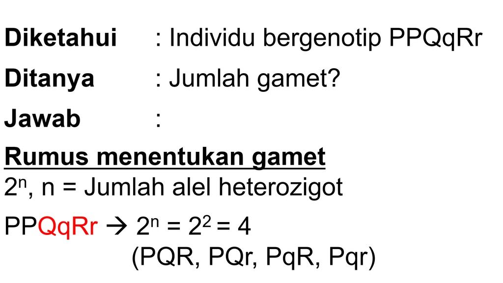 Organisme Bergenotipe PPQqRr,saat Meiosis Akan Men...