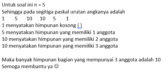 Banyaknya Himpunan Bagian Q={ A, B,c,d,e,f} Yang M...