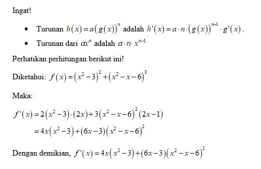 Tentukan Turunan Fungsi Berikut F(x)= (x²-3)²+(x²-