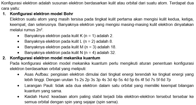 Diberikan Unsur-unsur Dengan Notasi Sebagai Beriku...