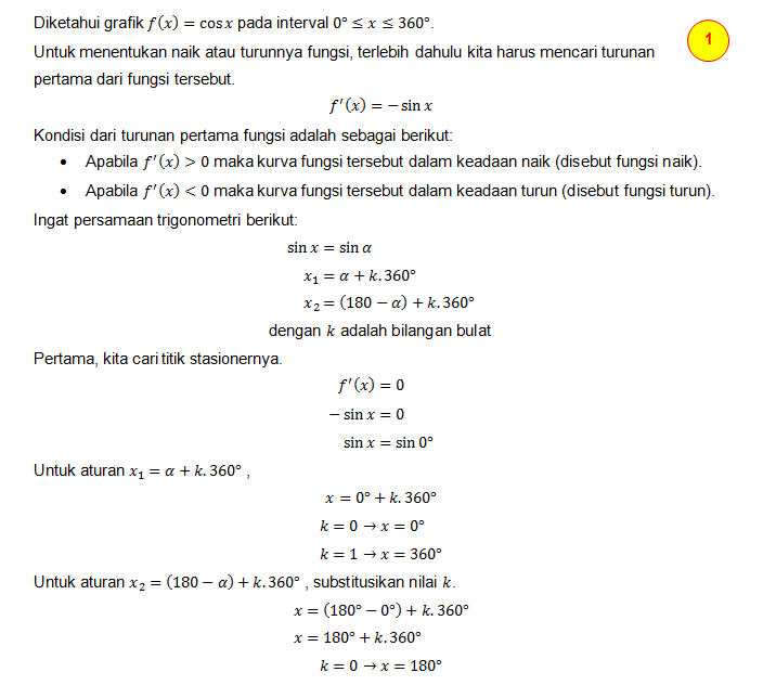 Tentukan Interval Naik Dan Turun Dari Ftrigono F 9909