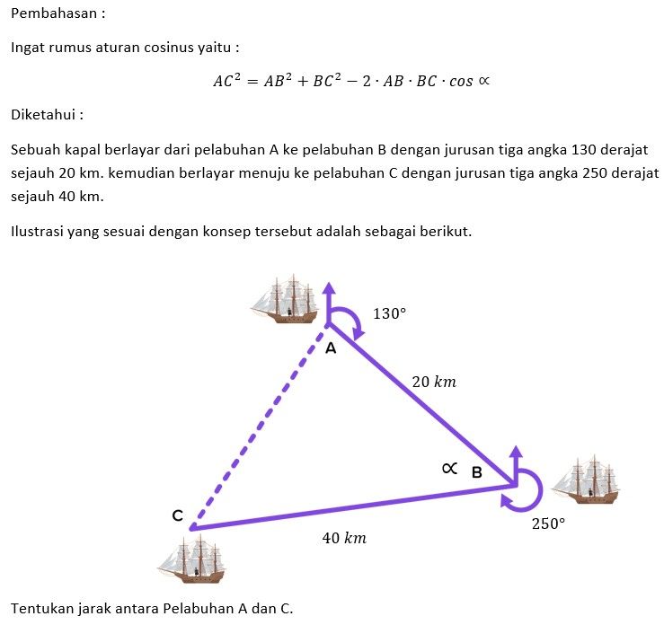 Sebuah Kapal Berlayar Dari Pelabuhan A Ke Pelabuha...