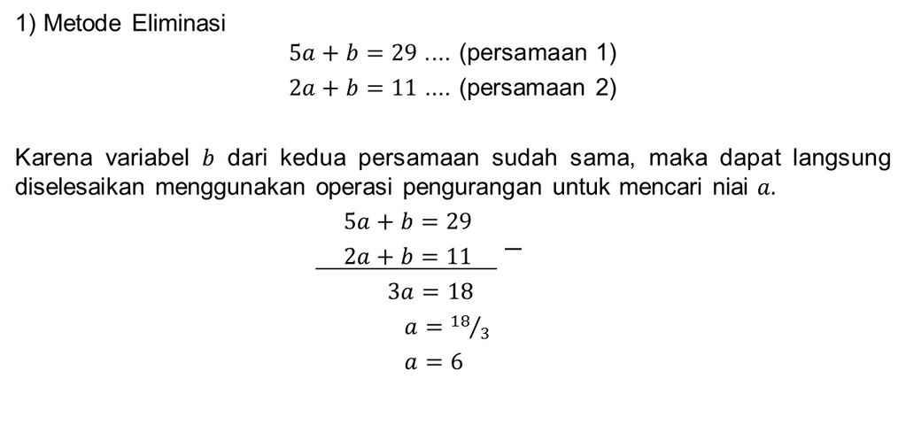 Diketahui Fungsi F(x)=ax+b. Bila F(5)=29 Dan F(2)=...