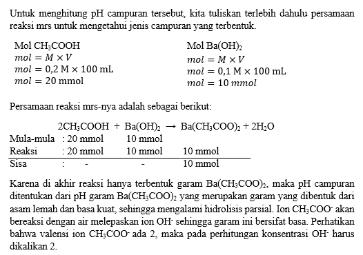 Sebanyak 100 Ml Larutan Ch3cooh 0 2 M Ka 10 Pan