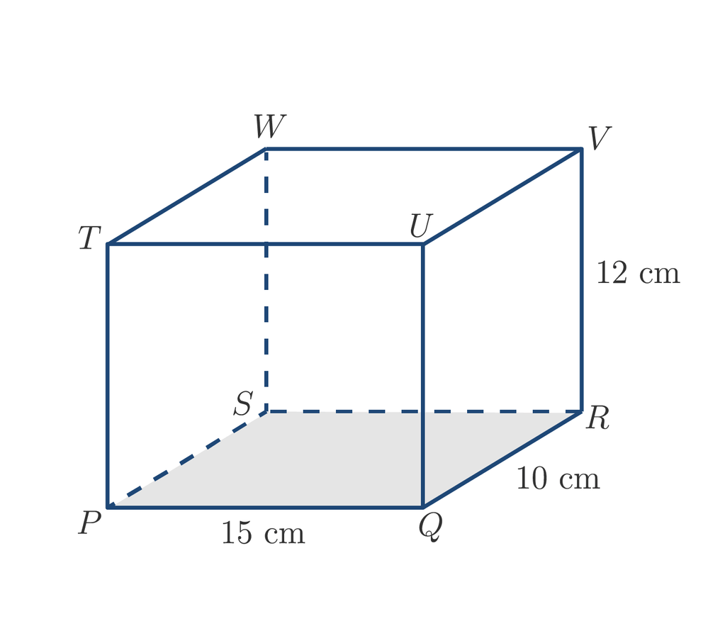 Diketahui Balok PQRS.TUVW Dengan Panjang 15 Cm, Le...