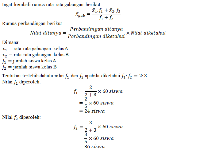 Banyak Siswa Kelas A Dan B Adalah 60 Siswa Dengan ...