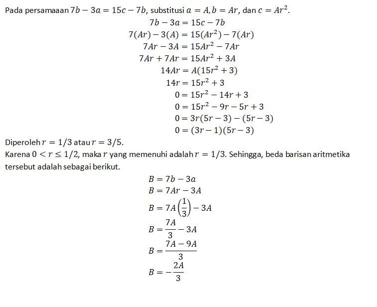 Diketahui A, B, Dan C Membentukbarisan Geometri De...