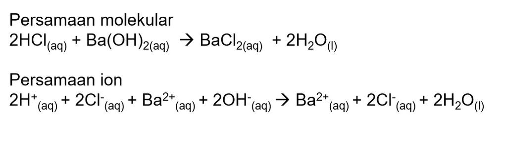 Tulislah Persamaan Reaksi Molekuler Dan Persamaan ...