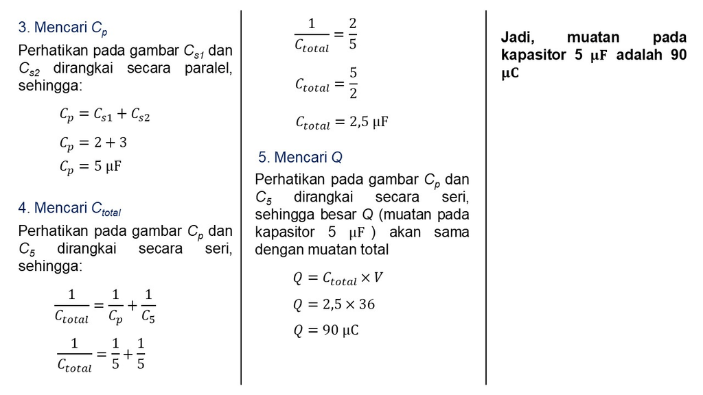 Perhatikan gambar rangkaian kapasitor di bawah ini...