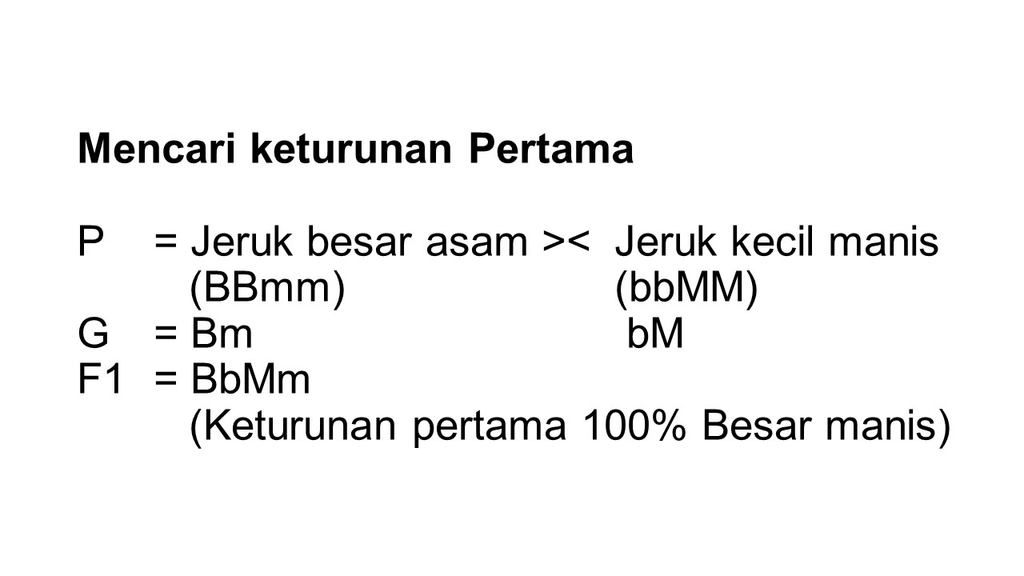 Perhatikan Bagan Persilangan Berikut P Jeruk Besa