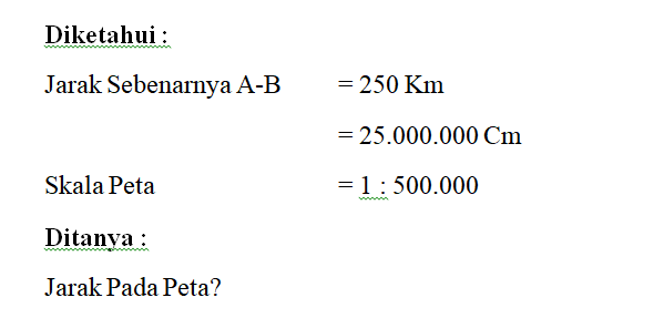 Jarak Sebenarnya Kota A Dan Kota B Adalah 250km Ji...