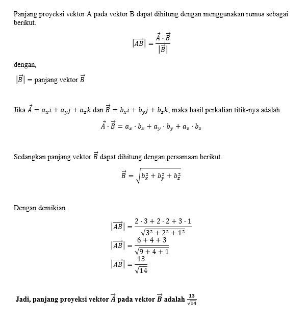 Diketahui Suatu Vektor A=2i+2j+3k Dan Vektor B=3i+...