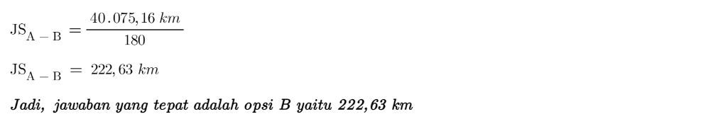 Jarak Dua Kota A Dan B Di Sebuah Peta 2°. Jika Kel...