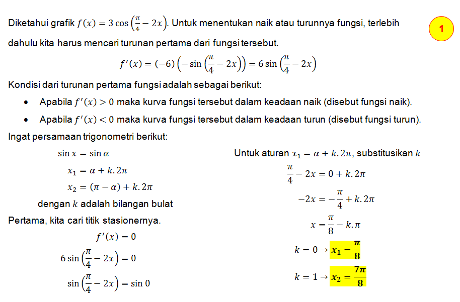 Tentukan Interval Naik Dan Turun Dari Fungsi Fx 7613