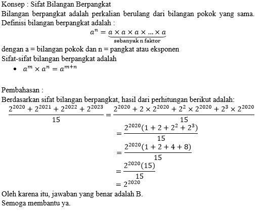 Hasil Dari (2^(2020)+2^(2021)+2^(2022)+2^(2023))/1...