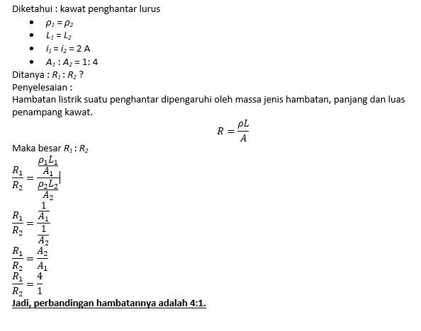 Dua Kawat Penghantar Dengan Jenis Bahan Yang Sama ...